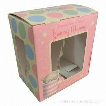 Printed Corrugated Box for 4 Cups Packing